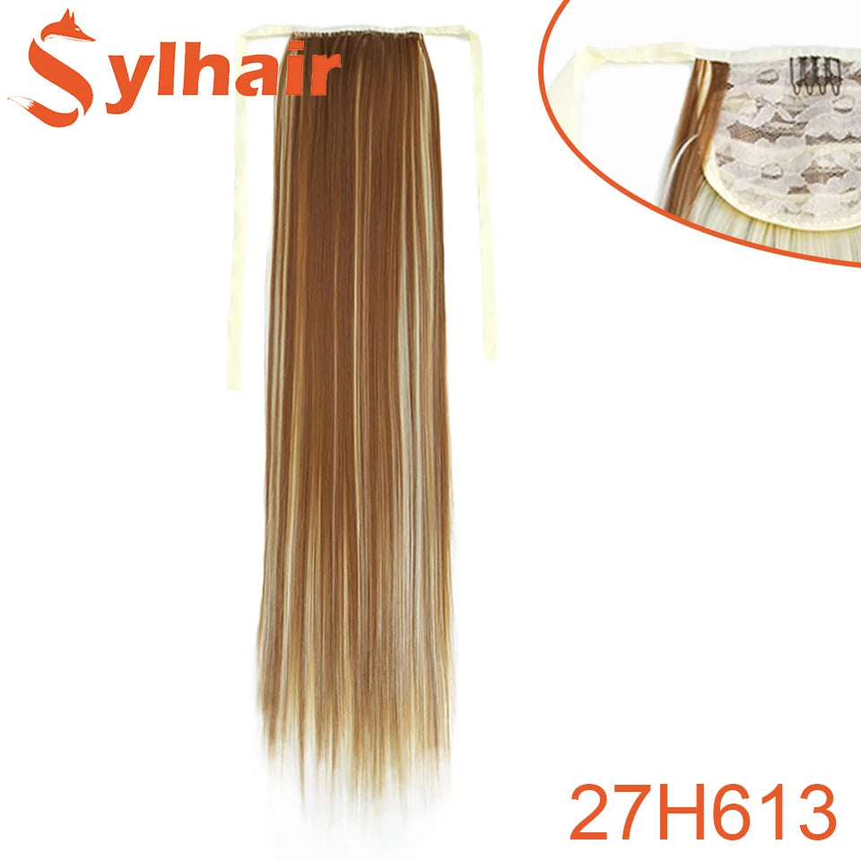 Long Straight Wrap Around Ponytail - Synthetic Hair, Various Colors Available