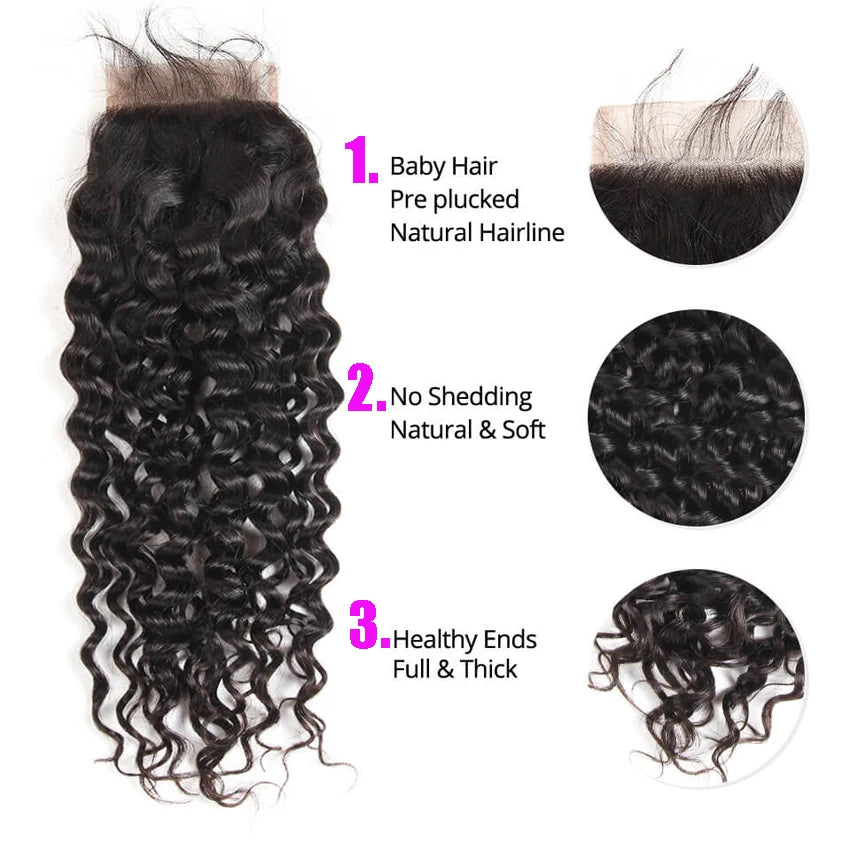 Brazilian Human Hair HD Transparent Lace Frontal or Closures - Various Options Available
