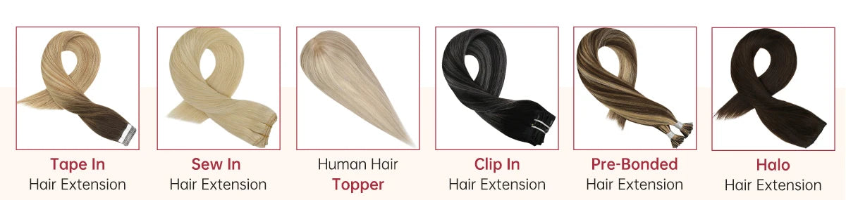 Straight Human Hair Bundles Weave Balayage Hair Pieces