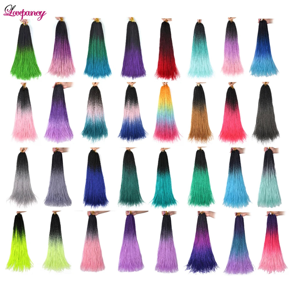 24 Inch Senegalese Twist Synthetic Crochet Braids - Various Colors Available