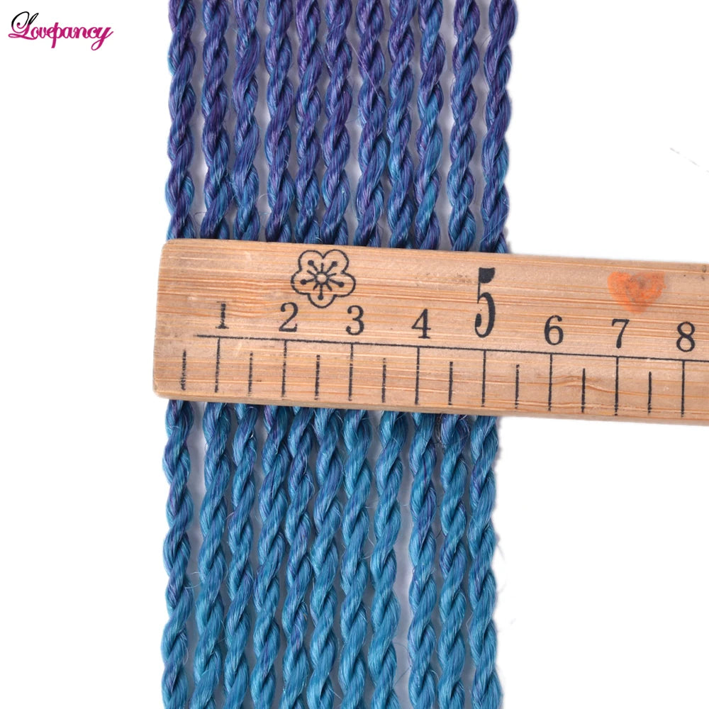 24 Inch Senegalese Twist Synthetic Crochet Braids - Various Colors Available