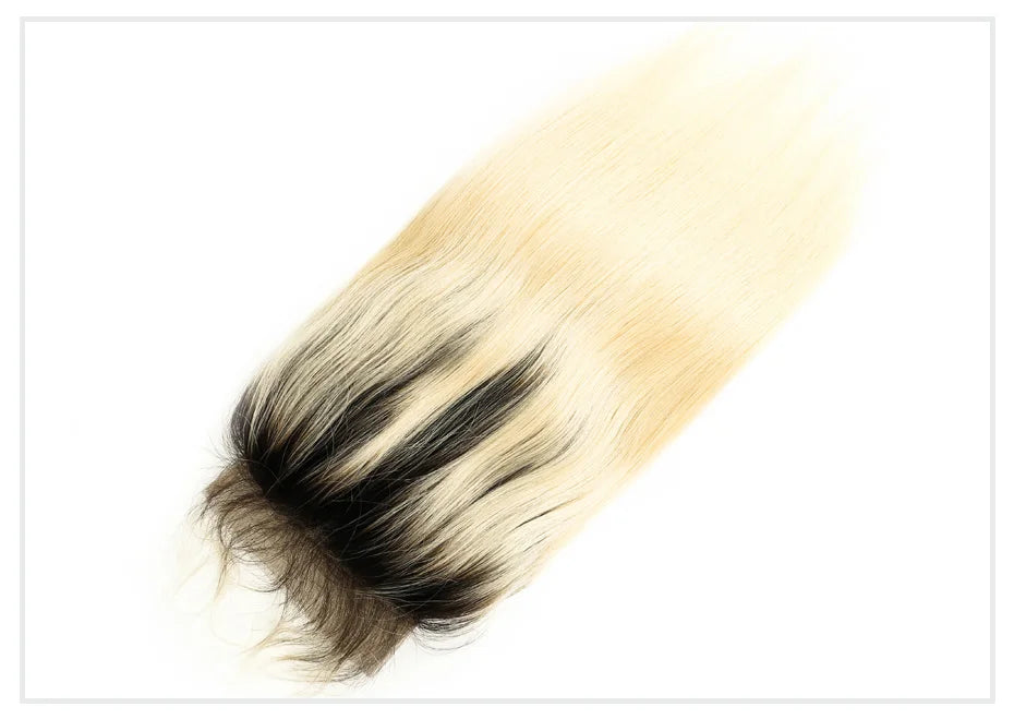 Straight Human Hair Lace Closure with Baby Hair - Various Options Available