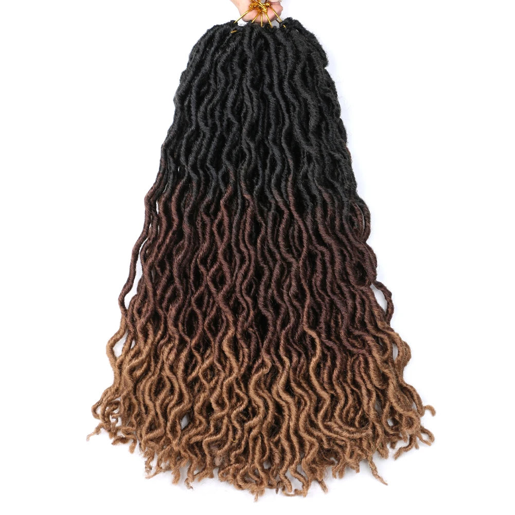 Goddess Faux Soft Curly Locs Crochet Synthetic Hair - Various Colors Available