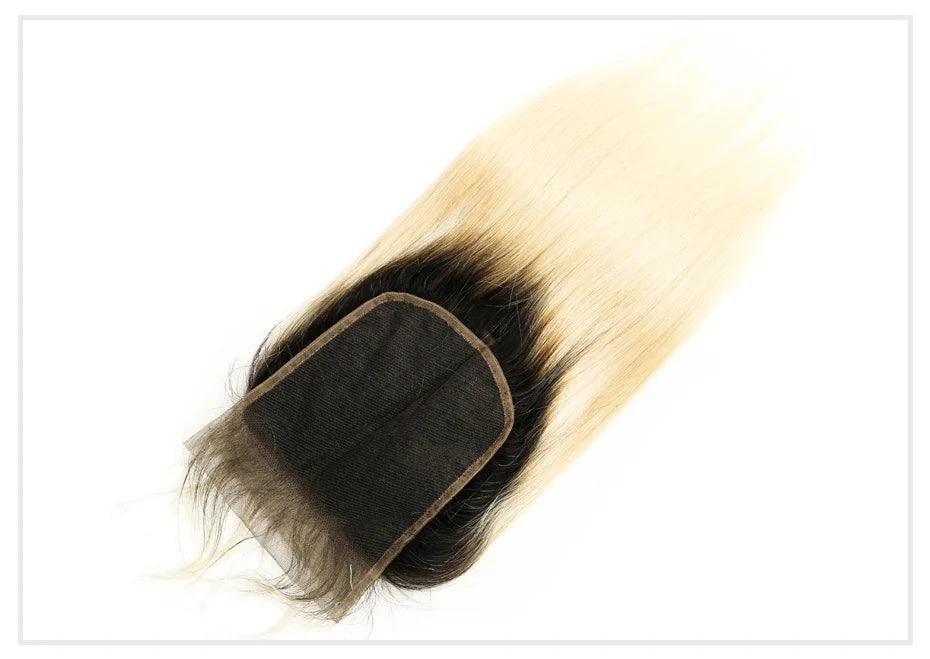 Straight Human Hair Lace Closure with Baby Hair - Various Options Available