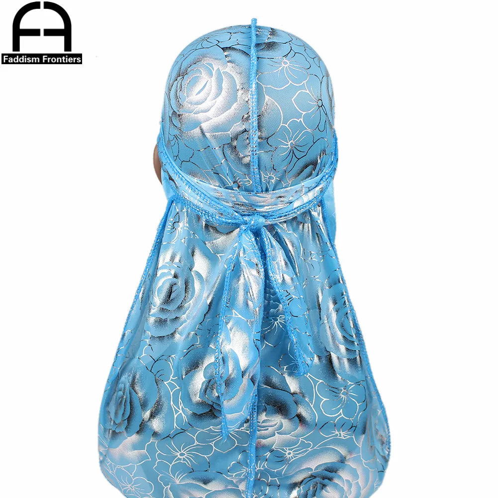 Men's Custom Printing Silk Durag /Wave Cap - Various Colors Available