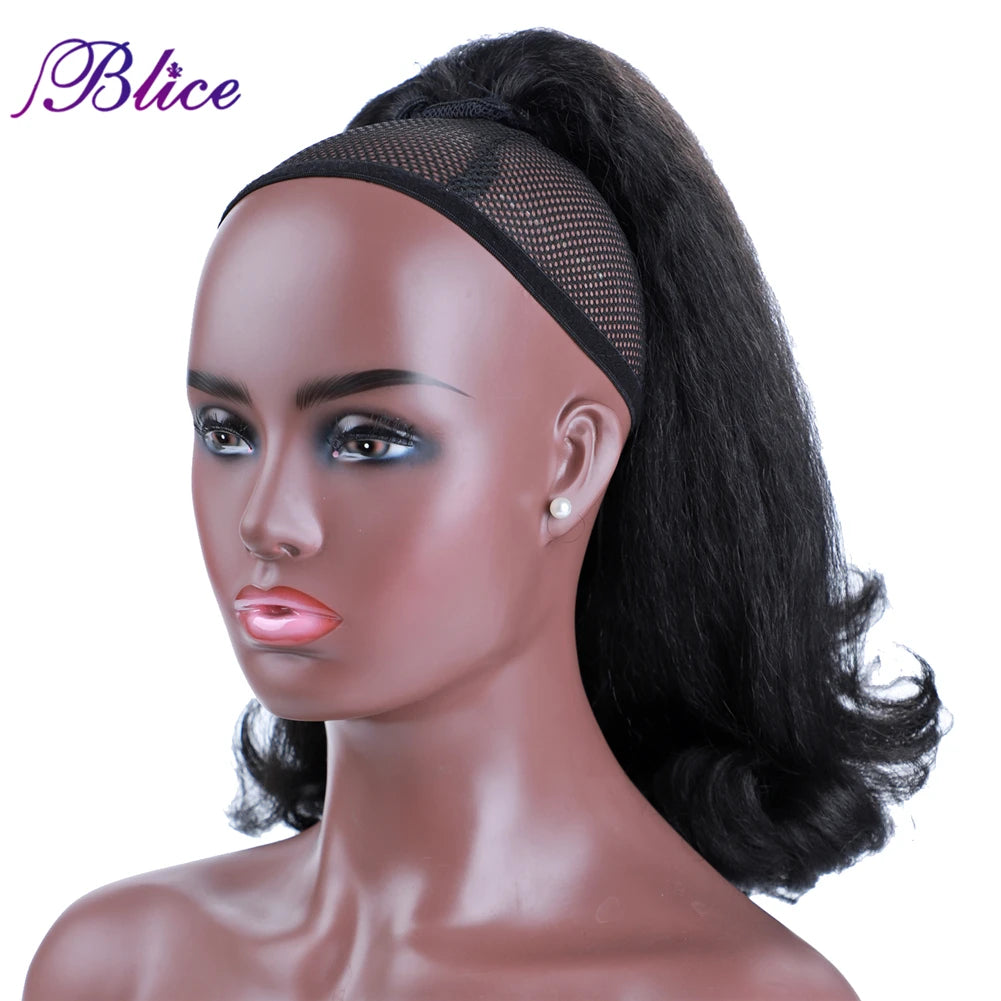 Yaki Straight Synthetic Drawstring With Two Combs Ponytails - Various Options Available