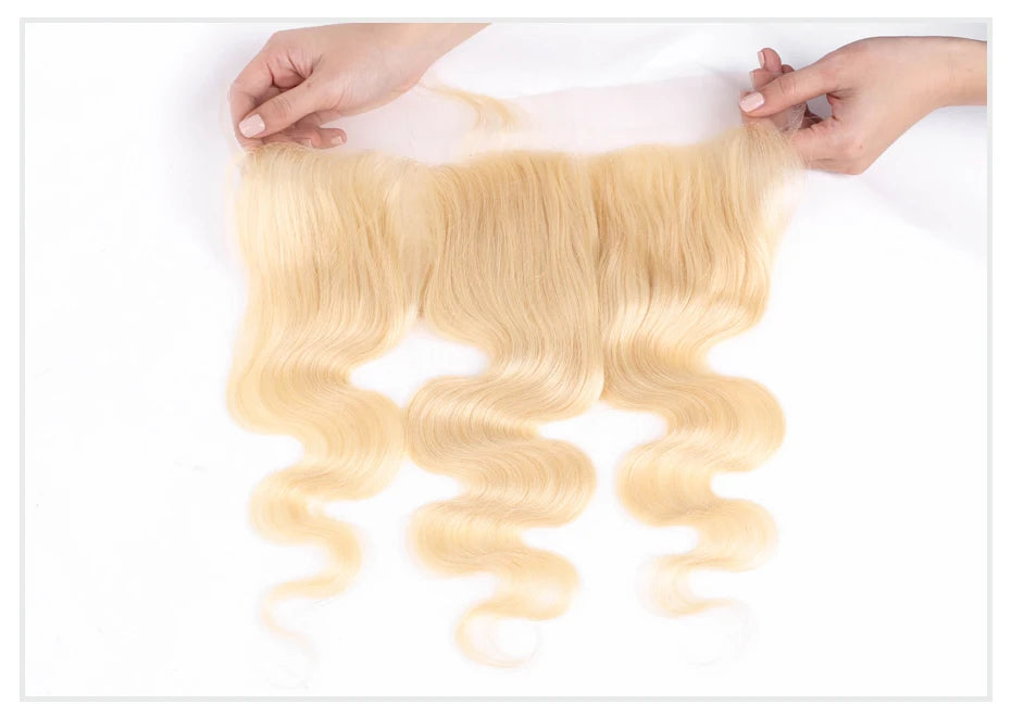 Body Wave 13X4 1B/613 Dark Root Ombre or 613 Blonde Full Lace Frontal With Baby Hair