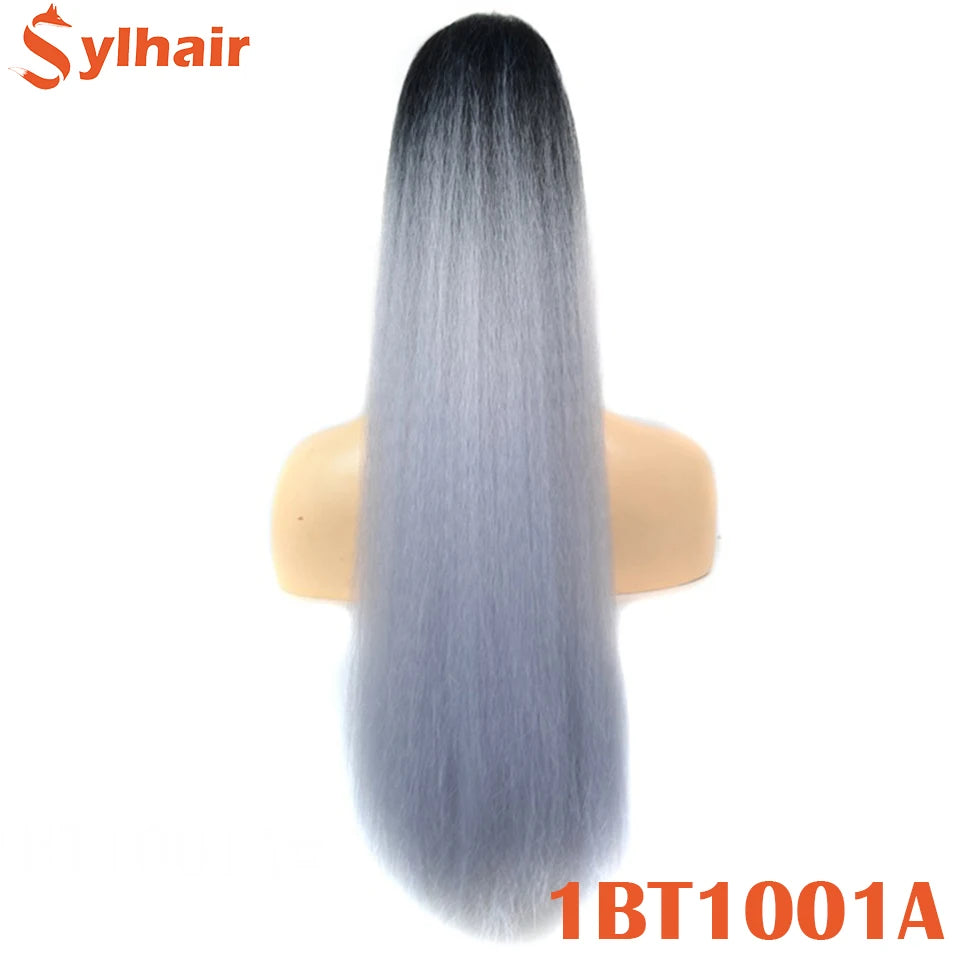 Kinky Straight Synthetic Drawstring Ponytails in Various Colors