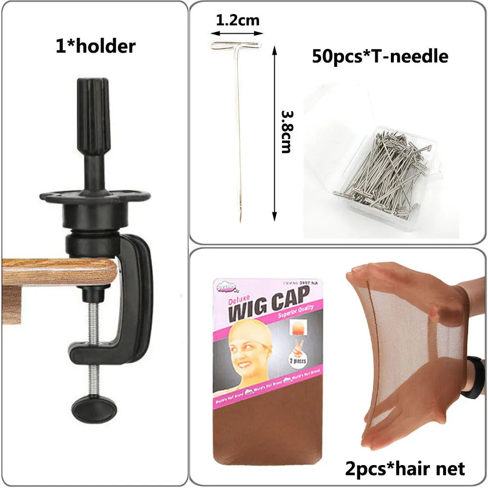 Canvas Mannequin Head With Wig Stand 21-24inch & Pin Set - Option to Buy Mannequin Head Only