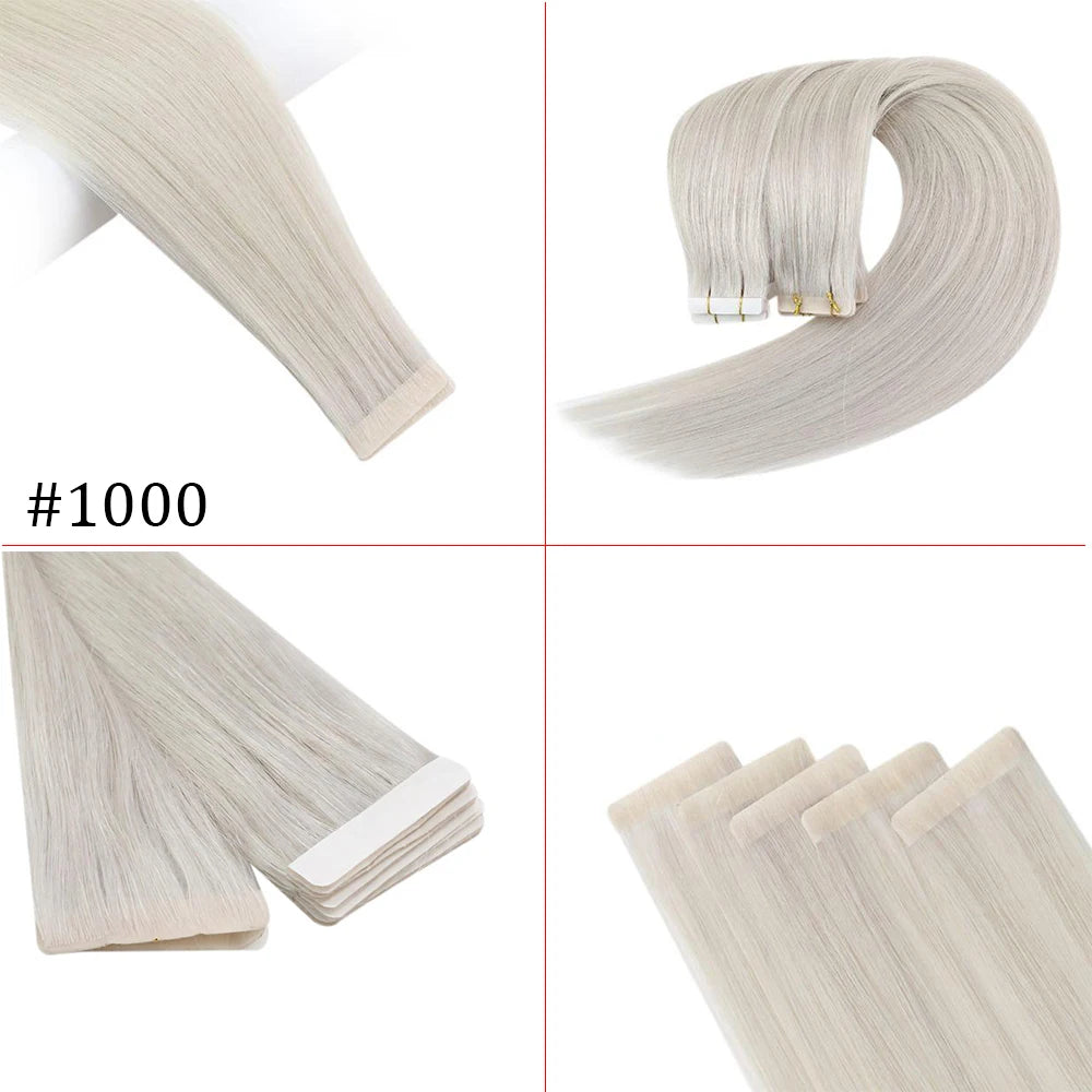 Invisible Seamless Skin Weft Injection Virgin Human Hair Tape In