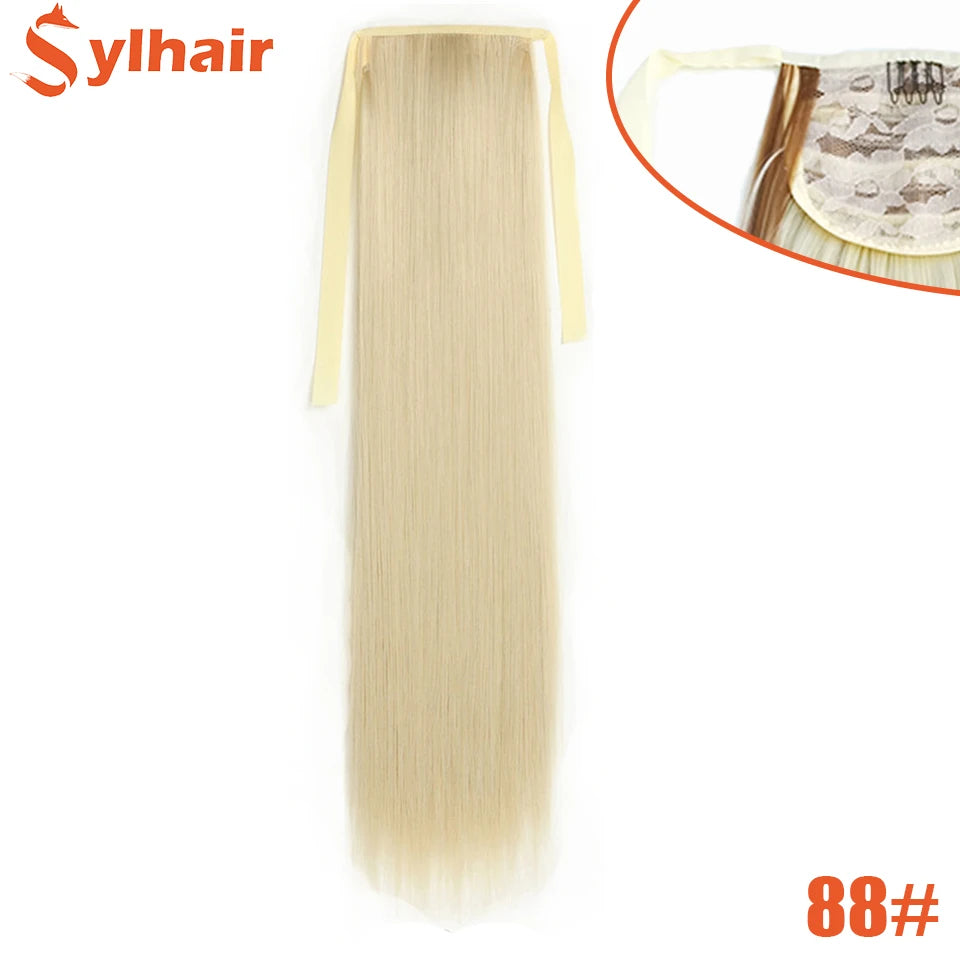 Long Straight Wrap Around Ponytail - Synthetic Hair, Various Colors Available