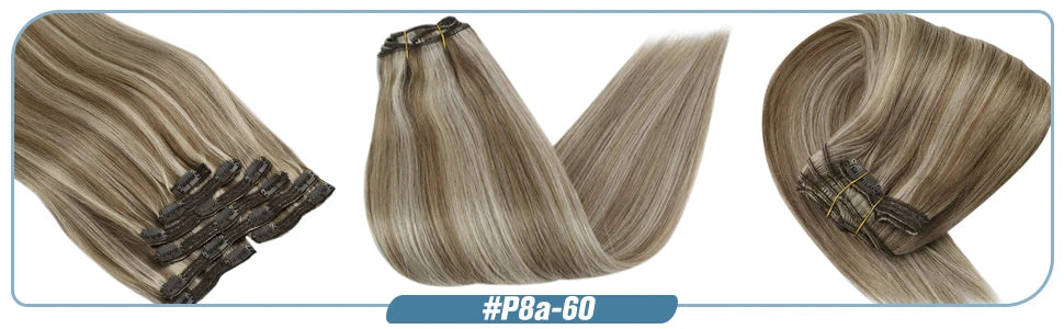 Straight Human Hair Clip Ins - Various Options Available