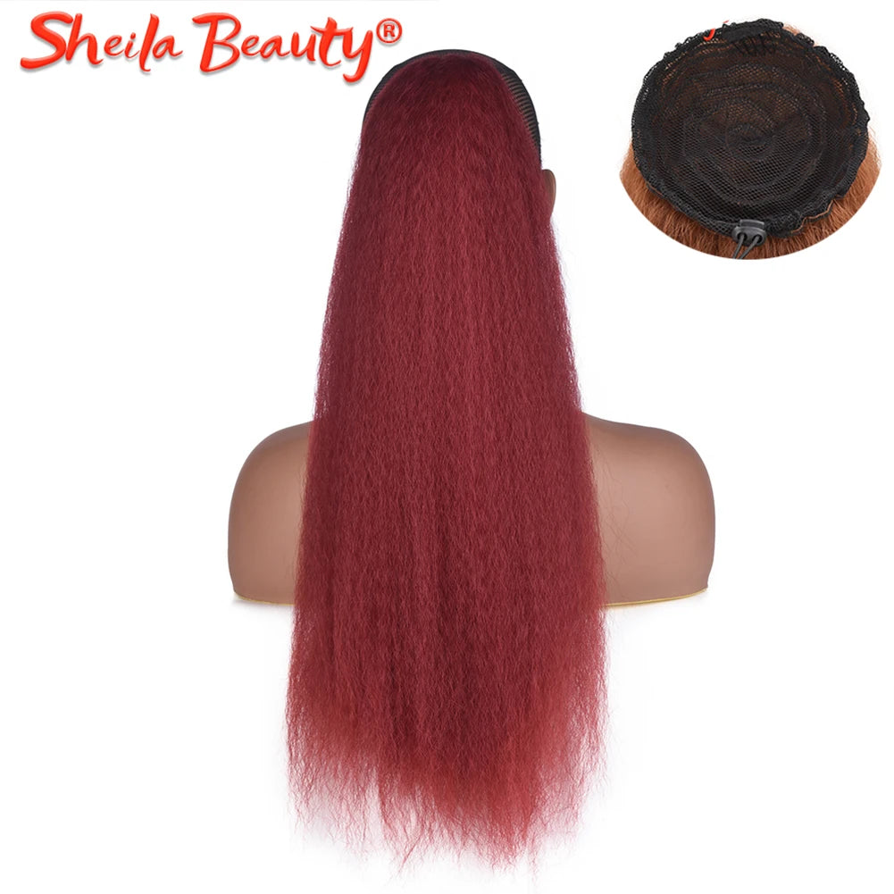 Synthetic Drawstring Wrap Around Ponytail - Various Colors Available