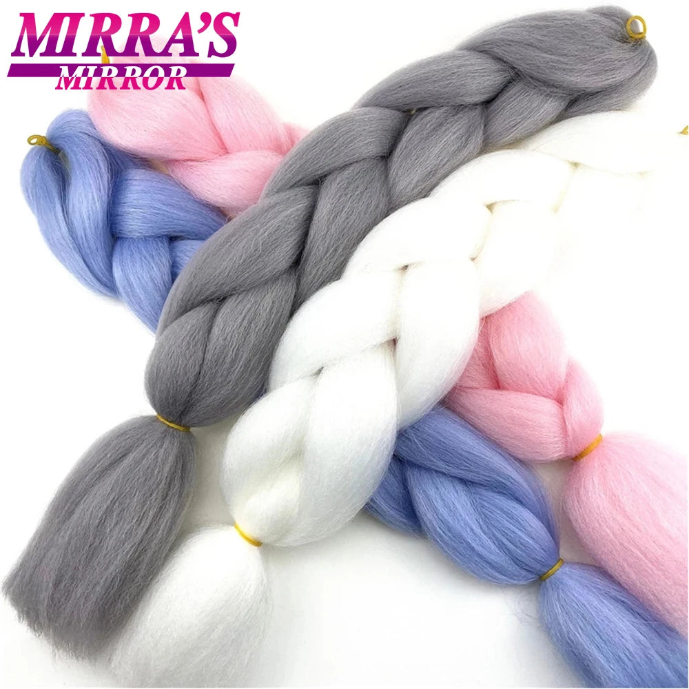6 Bundles Jumbo Synthetic Braiding Hair - Various Colors Available