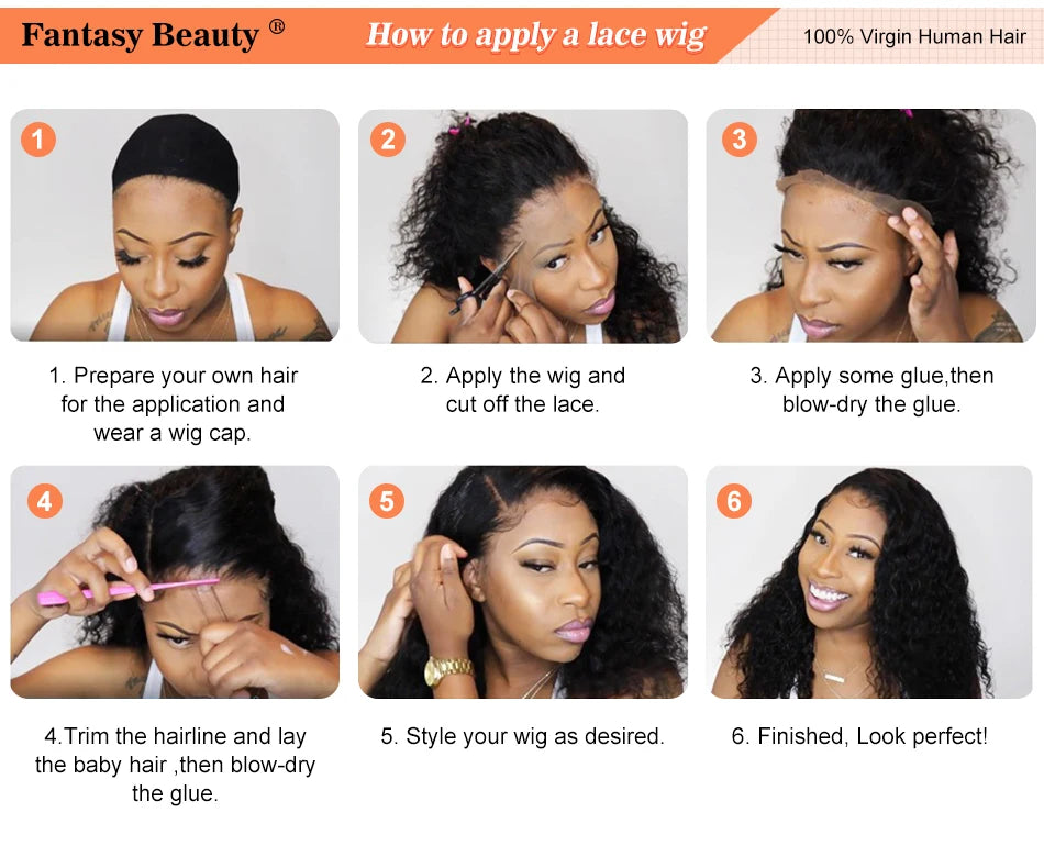 U & V Part Body Wave Human Hair Wigs