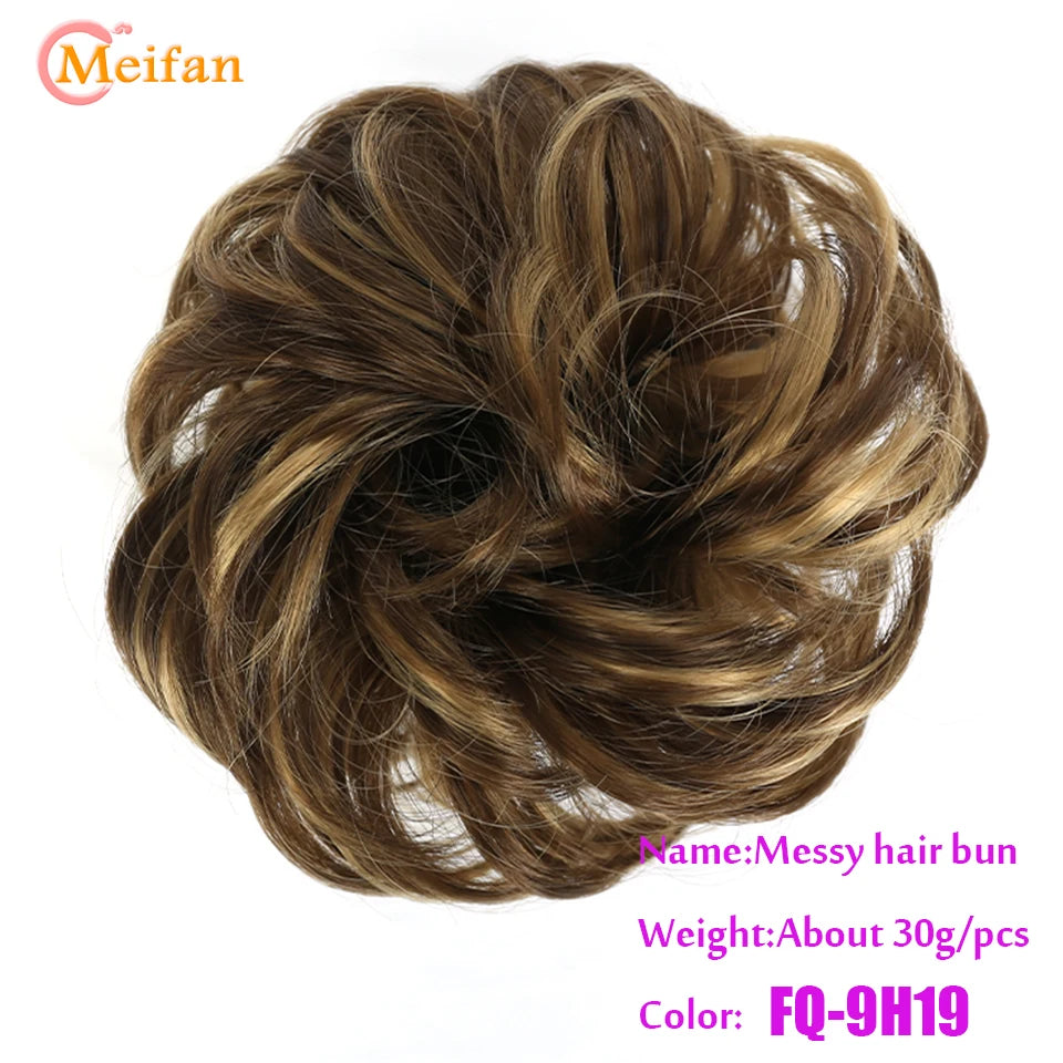 Synthetic Hair Bun with Elastic Band or Clip On - Various Options Available
