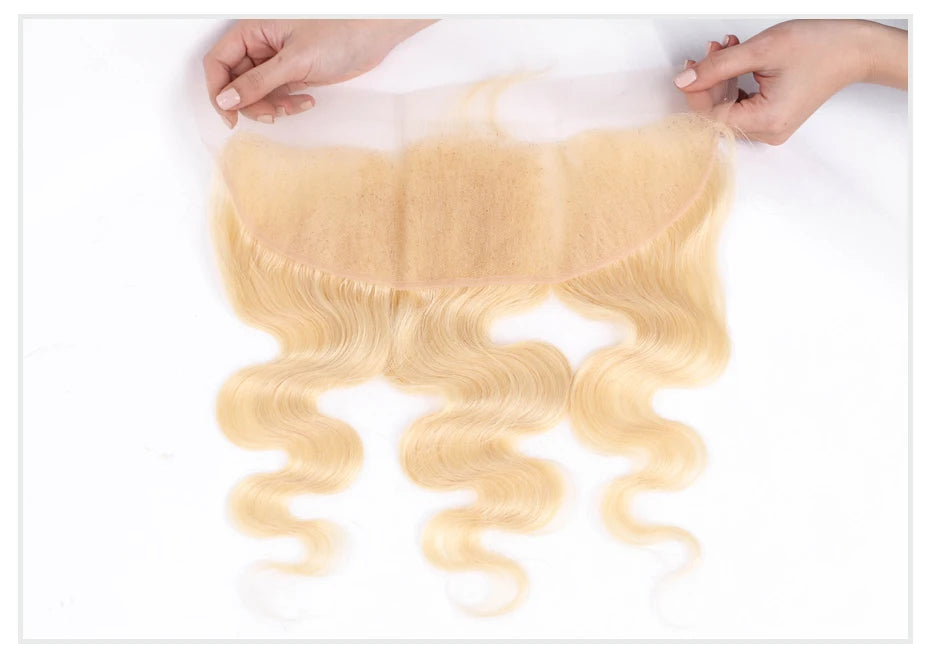 Body Wave 13X4 1B/613 Dark Root Ombre or 613 Blonde Full Lace Frontal With Baby Hair