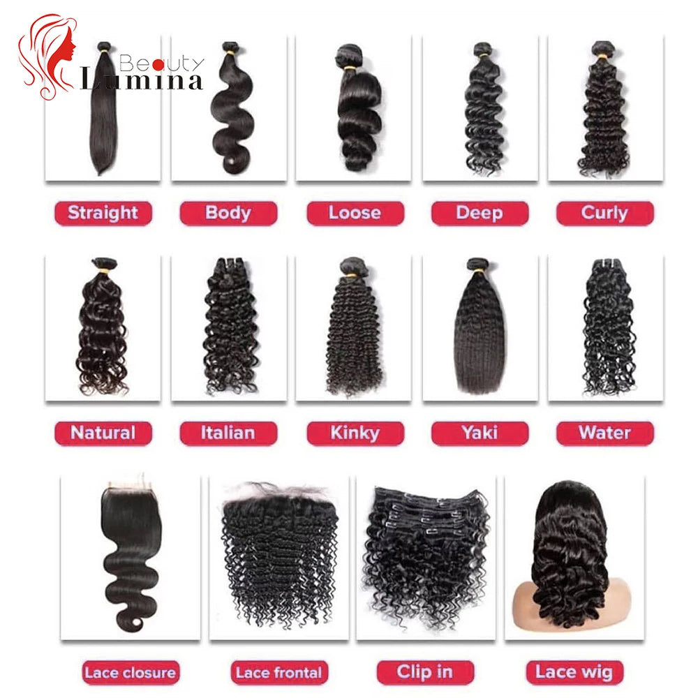 Body Wave Brazilian Remy Pre Plucked 100% Human Hair Lace Frontal or Closures