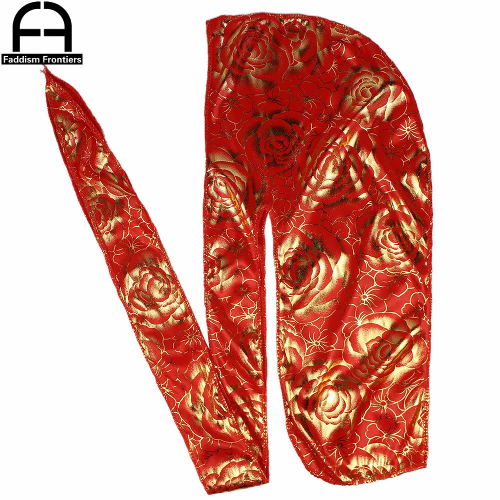 Men's Custom Printing Silk Durag /Wave Cap - Various Colors Available