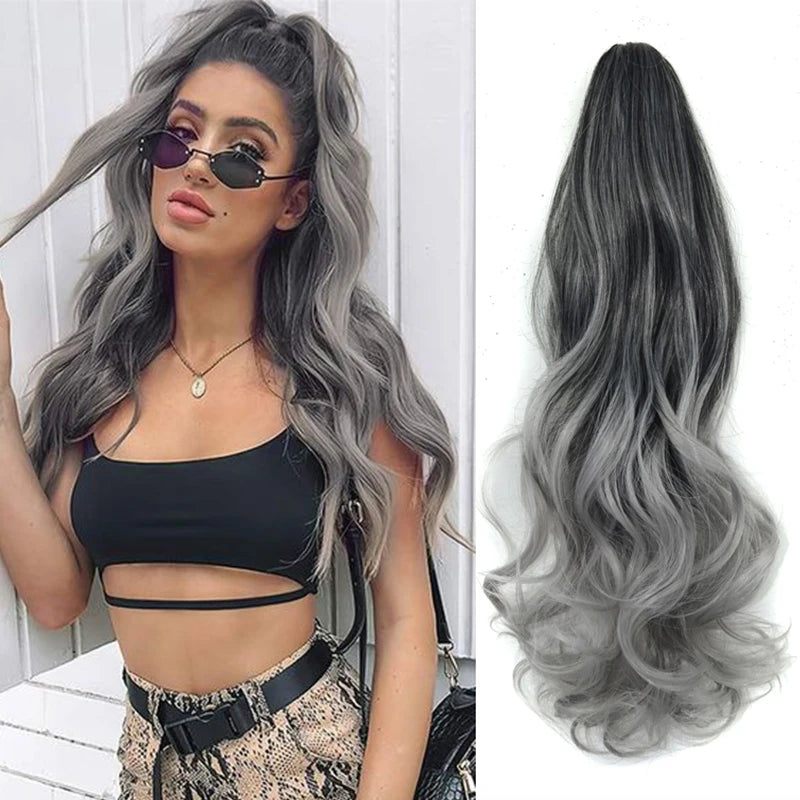 Synthetic Drawstring Long Curly Ponytail - Other Colors Available