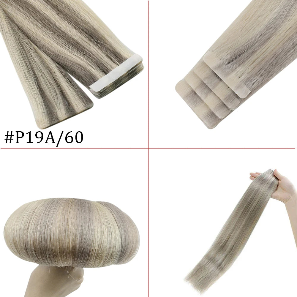 Invisible Seamless Skin Weft Injection Virgin Human Hair Tape In