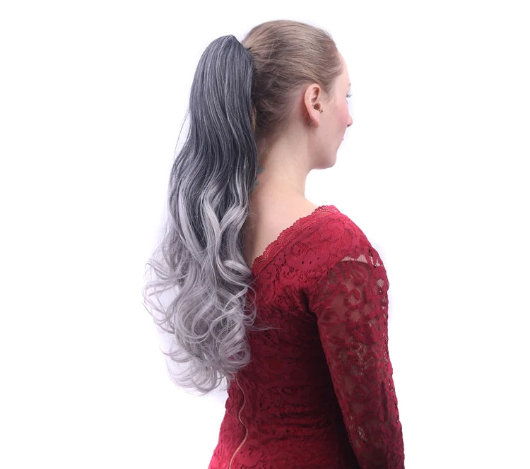 Synthetic Drawstring Long Curly Ponytail - Other Colors Available