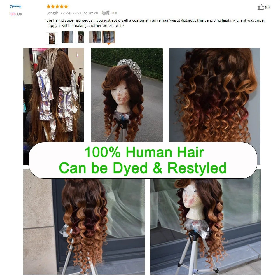 Body Wave Bundles Human Hair - Ombre Colored