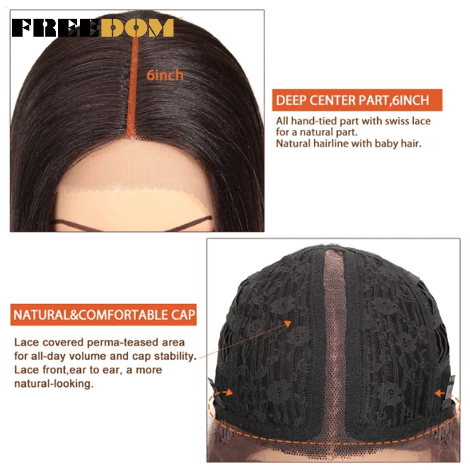 Straight Synthetic Lace Front Wigs - Various Colors Available