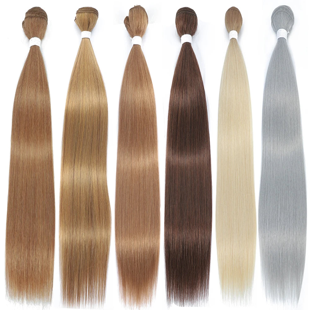 Yaki Straight Synthetic Hair Bundles - Various Colors Available