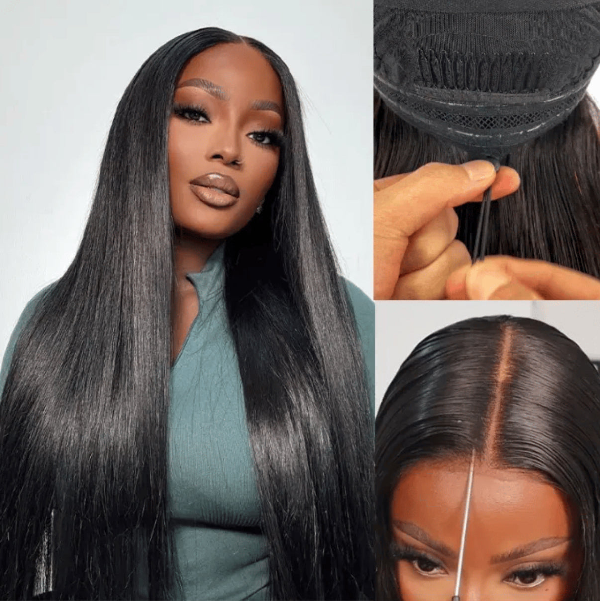 2Trendy - Glueless Straight Lace Wig - Premium Human Hair - Natural Hairline - Ready to Wear