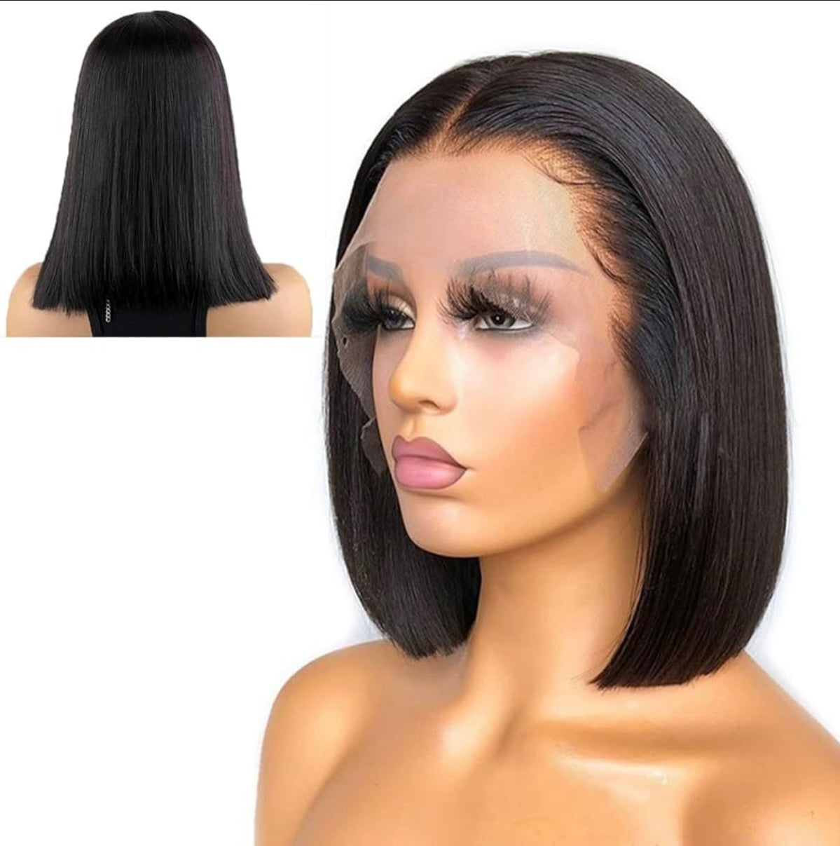 2Trendy - Short Bob Human Hair Pre-plucked Lace Front Wigs