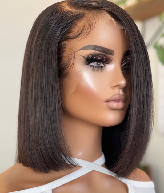 2Trendy - Short Bob Human Hair Pre-plucked Lace Front Wigs