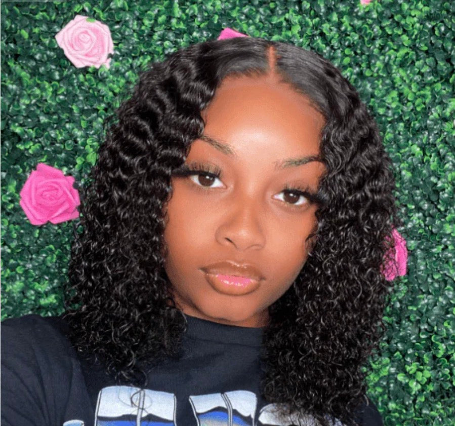 2Trendy -  Human Hair Deep Wave 4X4 Transparent Lace Closure Wig
