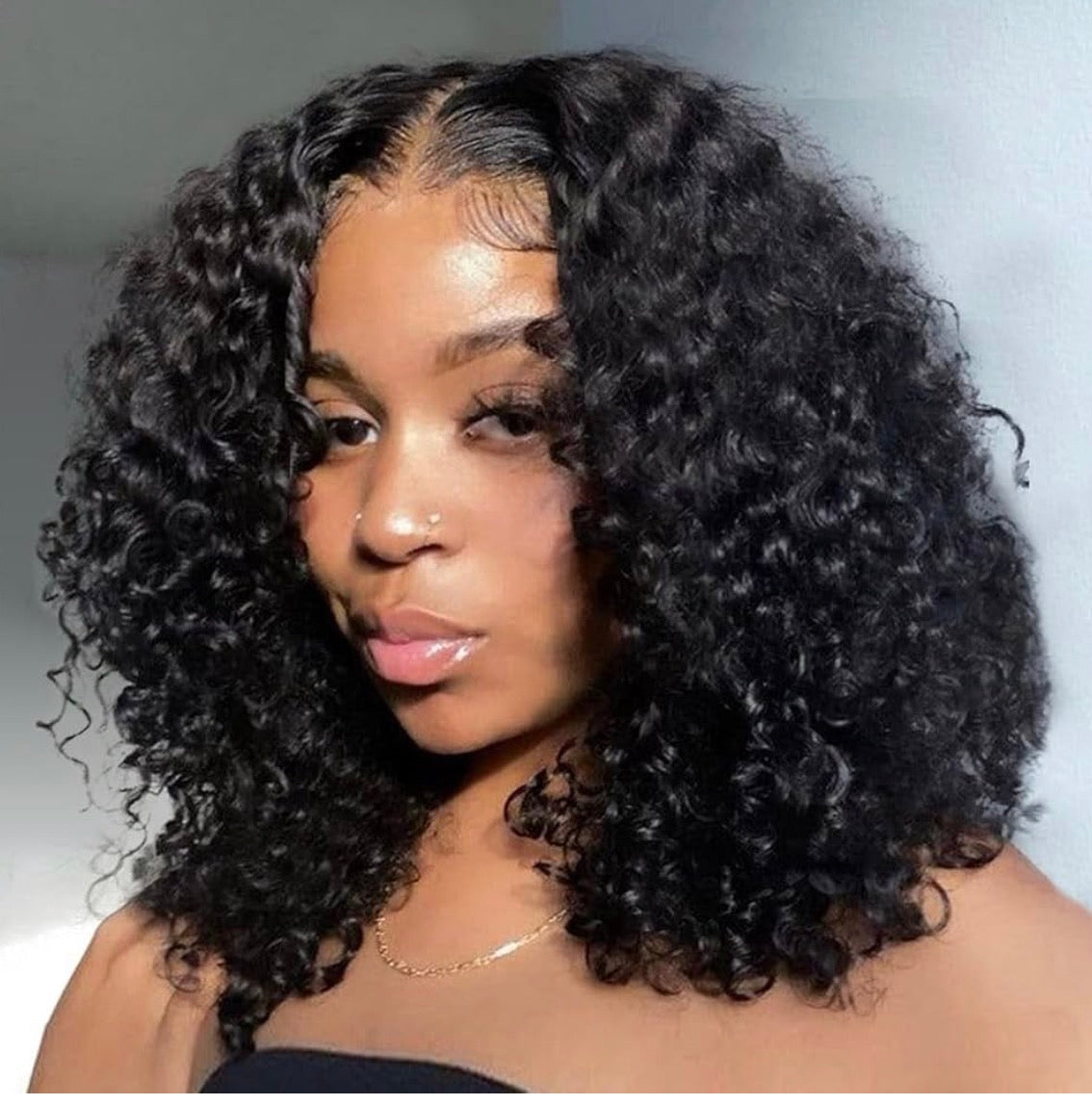 2Trendy -  Human Hair Deep Wave 4X4 Transparent Lace Closure Wig
