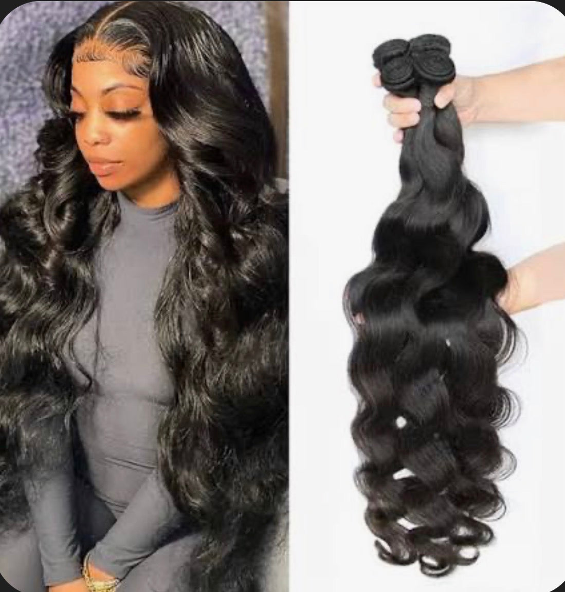 2Trendy -  Body Wave 100% Human Hair, 4 Weave Bundle Pcs