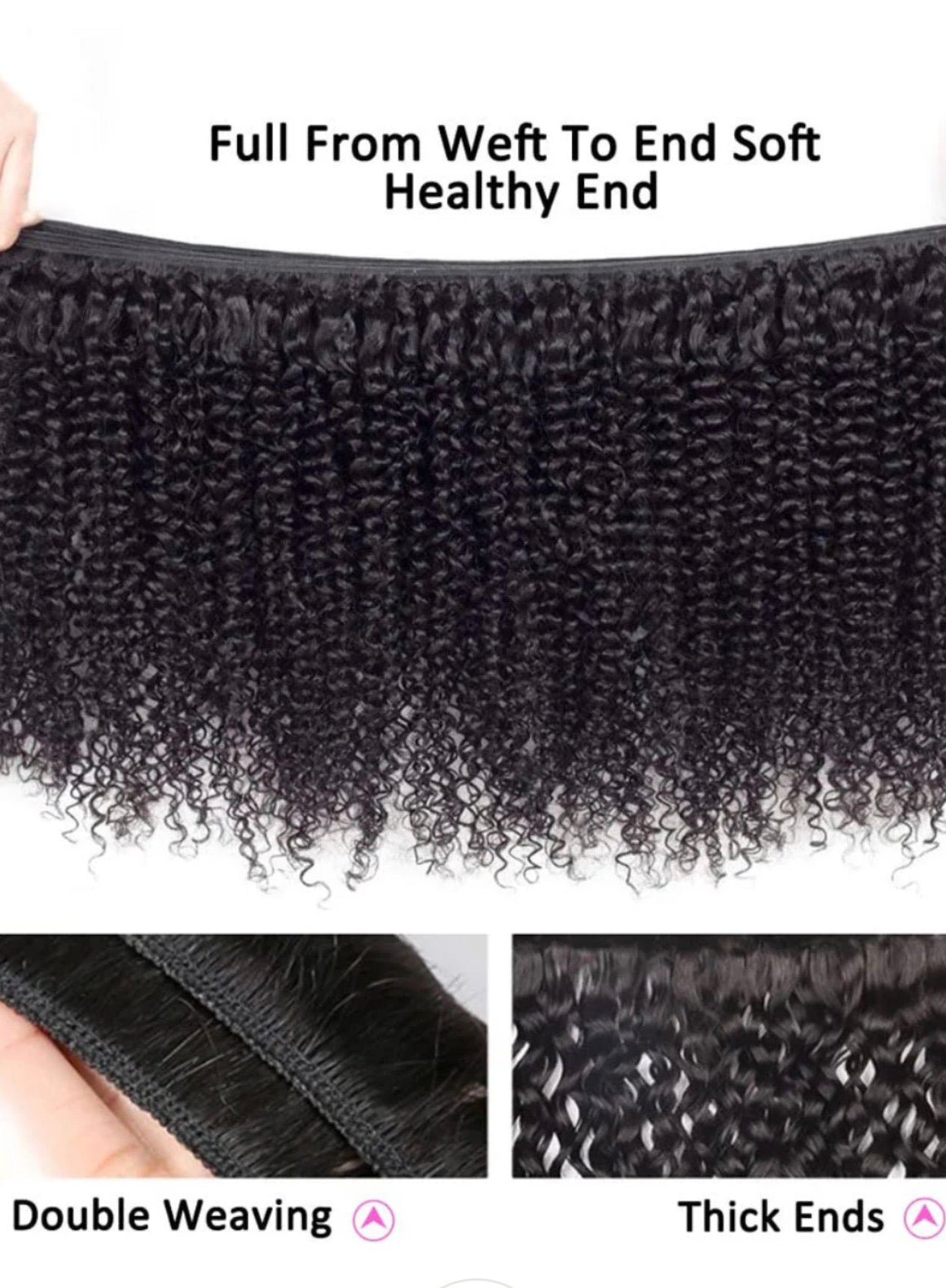 2Trendy -  Kinky Curly 3 or 4 Bundles 10-28 Inch 100% Human Hair