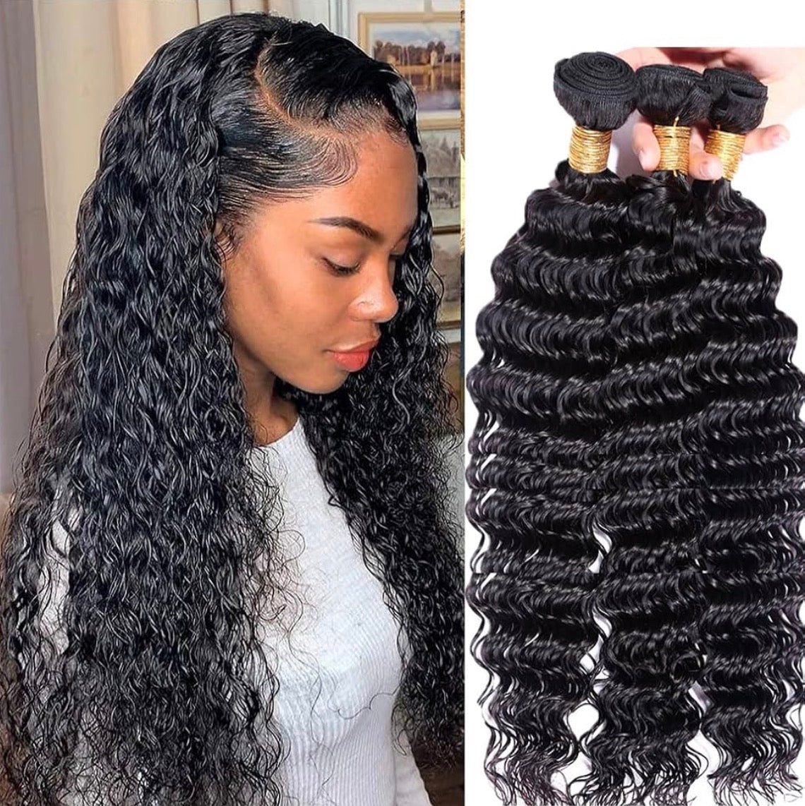 2Trendy 100% Remy 3 Deep Wave Bundles