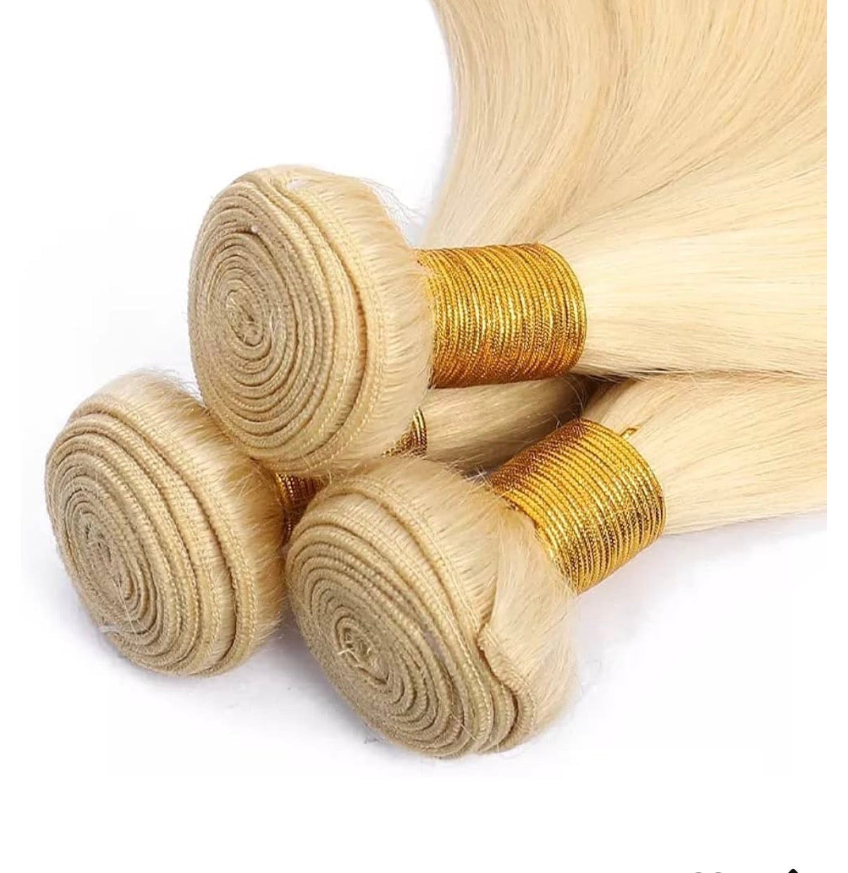 2Trendy - 3 Straight Blonde 613 Bundles Human Hair