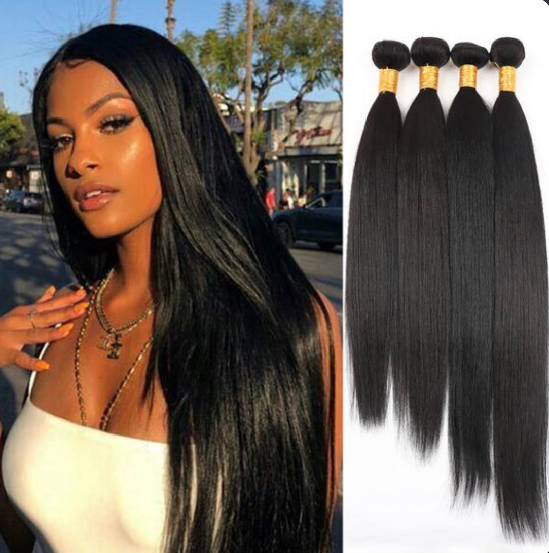 2Trendy 100% Remy Straight 4 Human Hair Bundles
