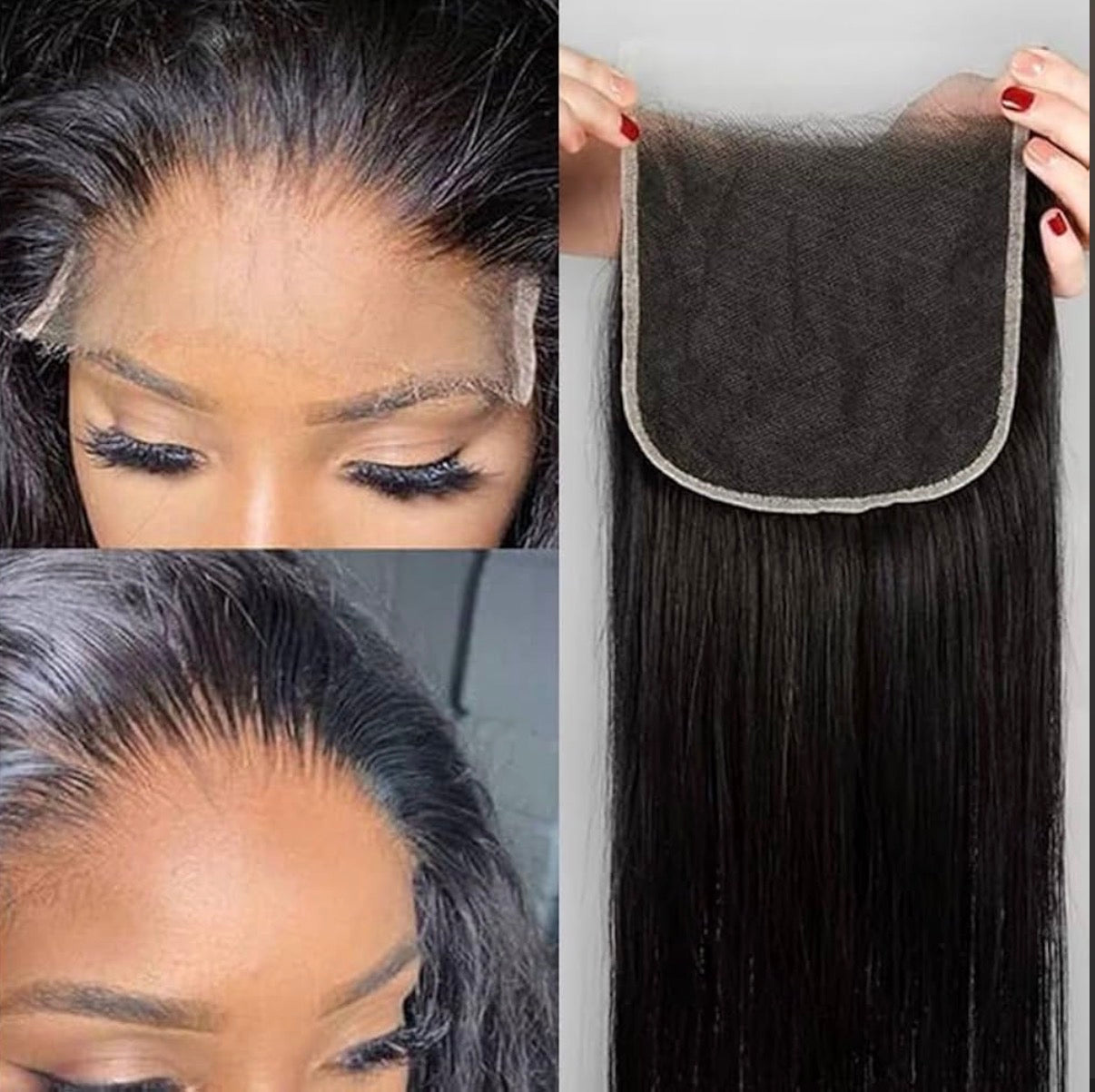 2Trendy - Straight Human Hair 5x5 HD/Transparent Lace Closure Pure-Hand Tied