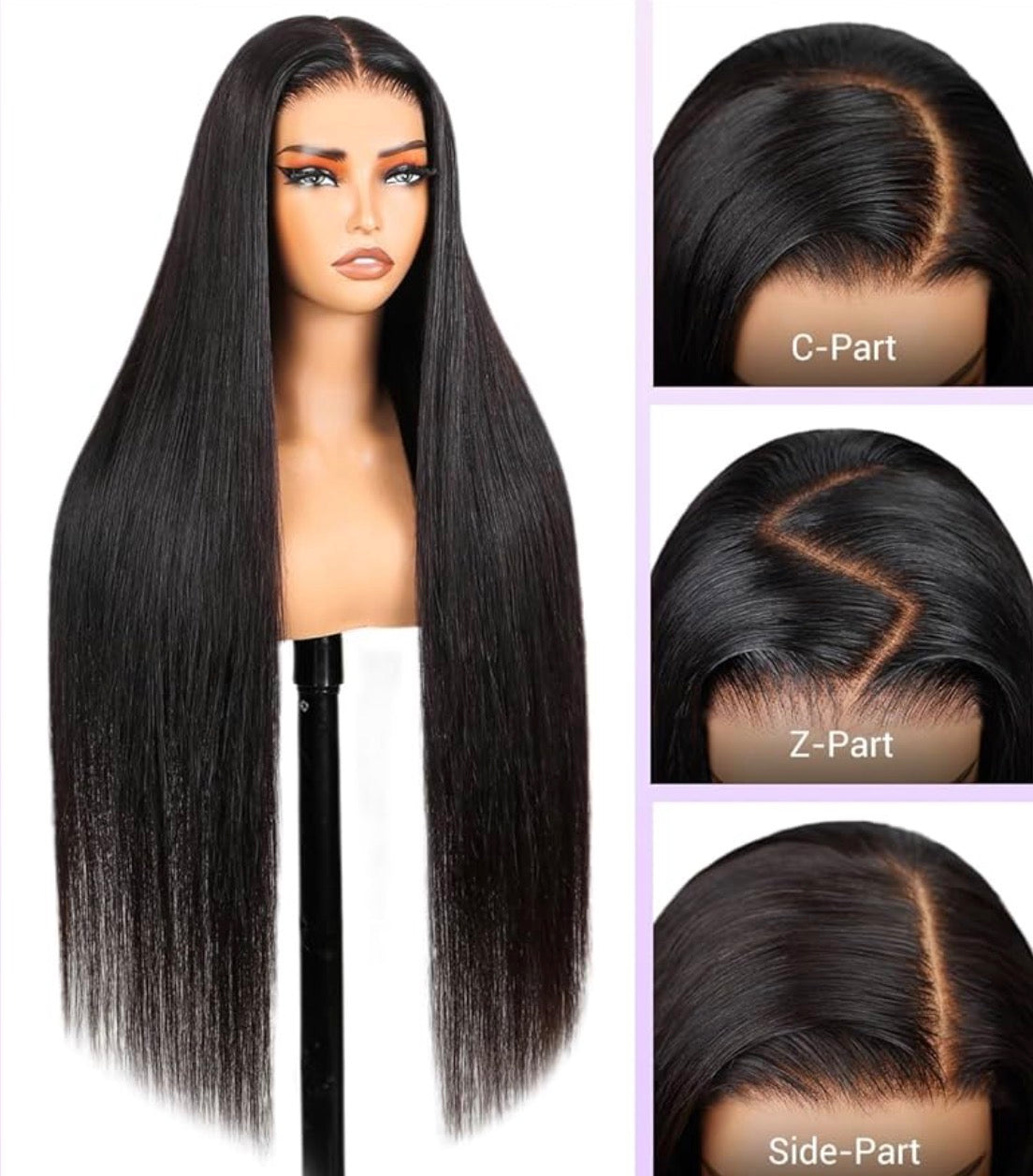 2Trendy Straight Remy Human Hair 5x5 HD Lace Pre-Plucked Closure With Baby Hair Wigs