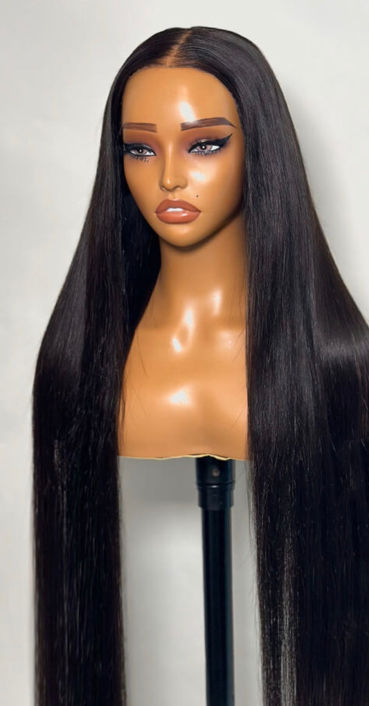 2Trendy Straight Remy Human Hair 5x5 HD Lace Pre-Plucked Closure With Baby Hair Wigs
