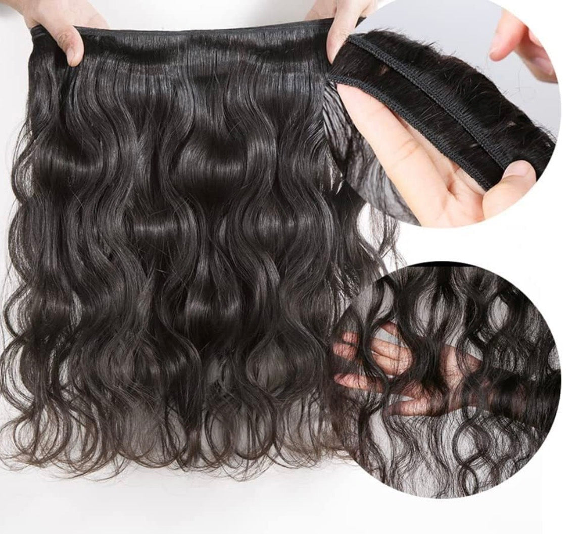 2Trendy - 3 Body Wave Bundles With 13x4 Frontal Transparent Lace