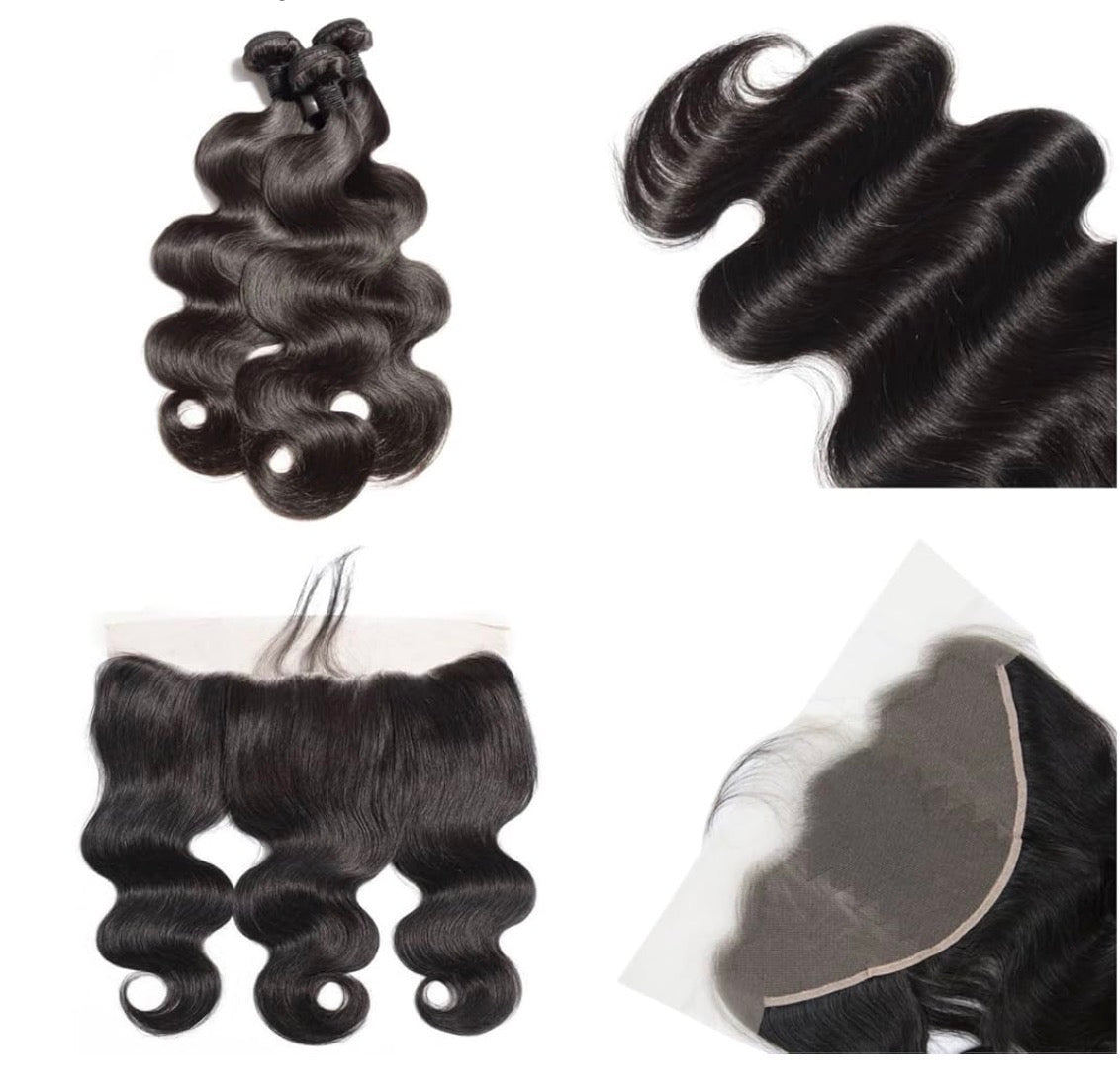 2Trendy - 3 Body Wave Bundles With 13x4 Frontal Transparent Lace