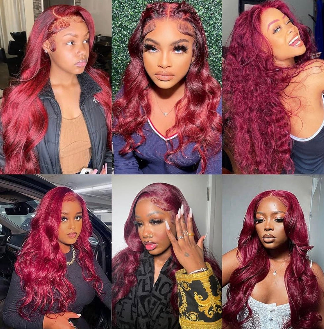 2Trendy Body Wave Wig - 99J 13x4  Transparent Lace Closure