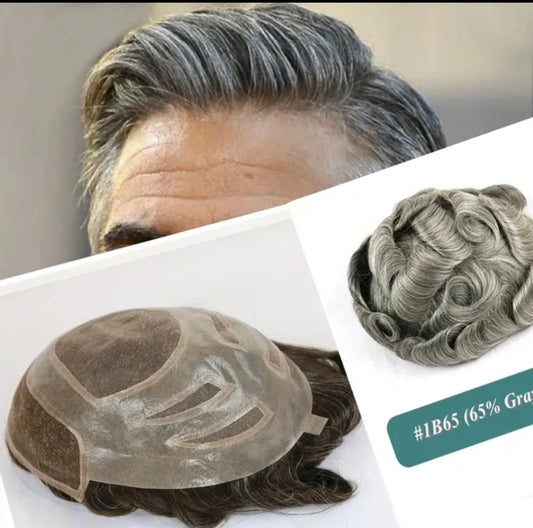 130% Density Indian Human Hair 0.10-0.12 Thickness Skin Men's Capillary Prothesis - Various Options Available