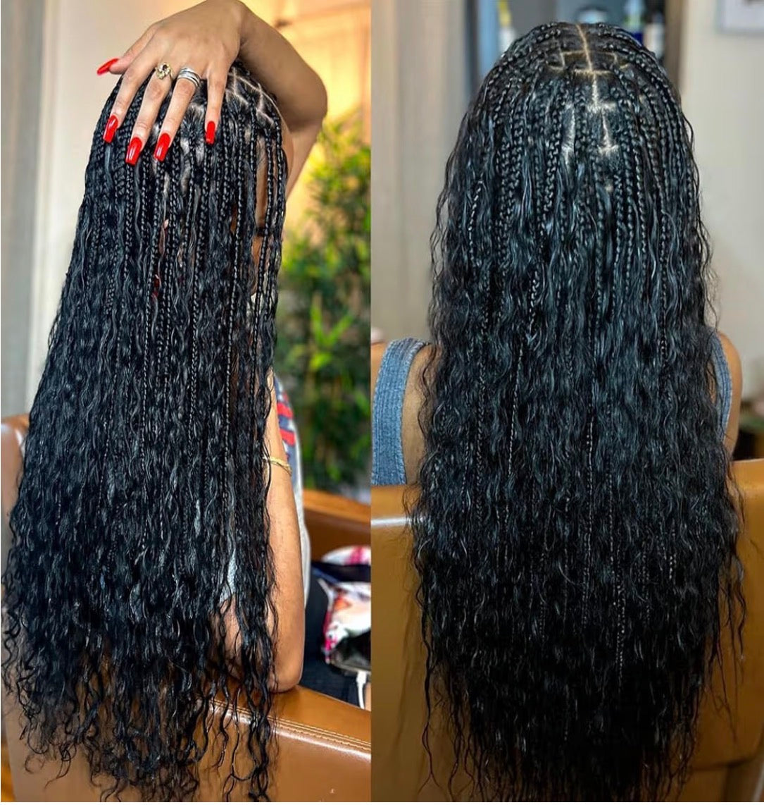 Wet And Wavy Natural Color Human Braiding Hair