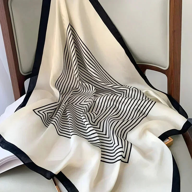100%Polyester Scarf 70cm Printed Square Scarf