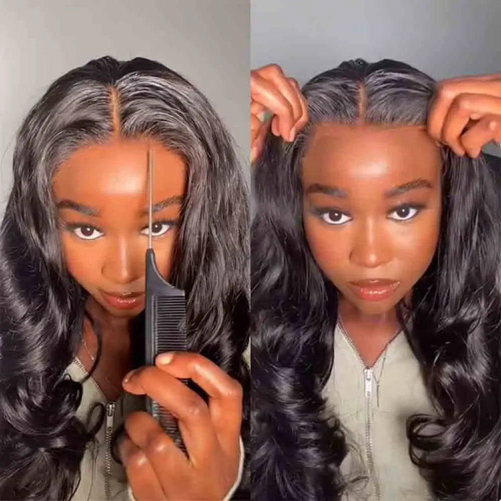Loose Wave Transparent PrePlucked Lace Front Glueless Human Princess Hair Wig