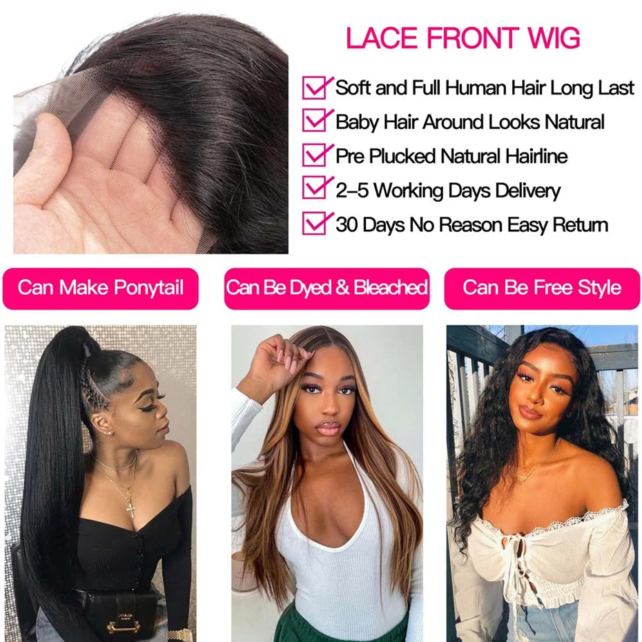 Brazilian Remy Straight - Glueless Human Hair Ready to Wear Wig